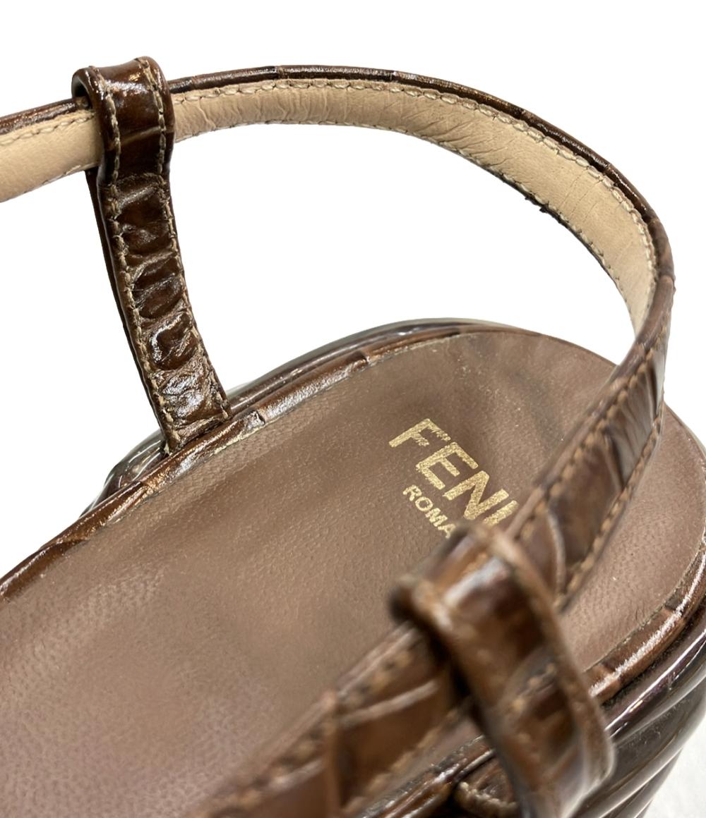 フェンディ サンダル パンプス クロコダイル柄 レディース SIZE 37 (L) FENDI