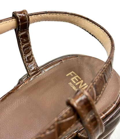 フェンディ サンダル パンプス クロコダイル柄 レディース SIZE 37 (L) FENDI