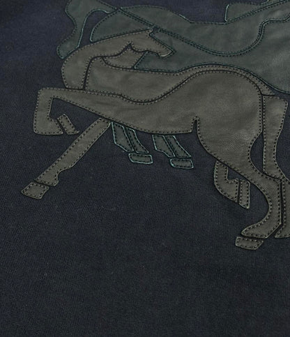 HERMES トレーナー レザーパッチ メンズ SIZE M エルメス