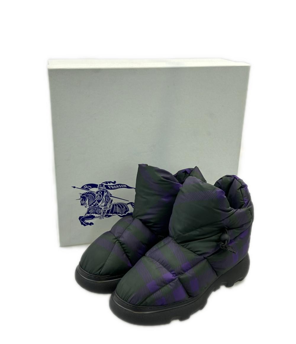 美品 BURBERRY ピローブーツ チェック柄 メンズ SIZE 41 (26.5cm) バーバリー