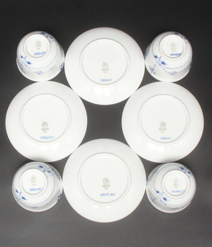 美品 Royal Copenhagen ティーセット 4客 ブルーパルメッテ ロイヤルコペンハーゲン