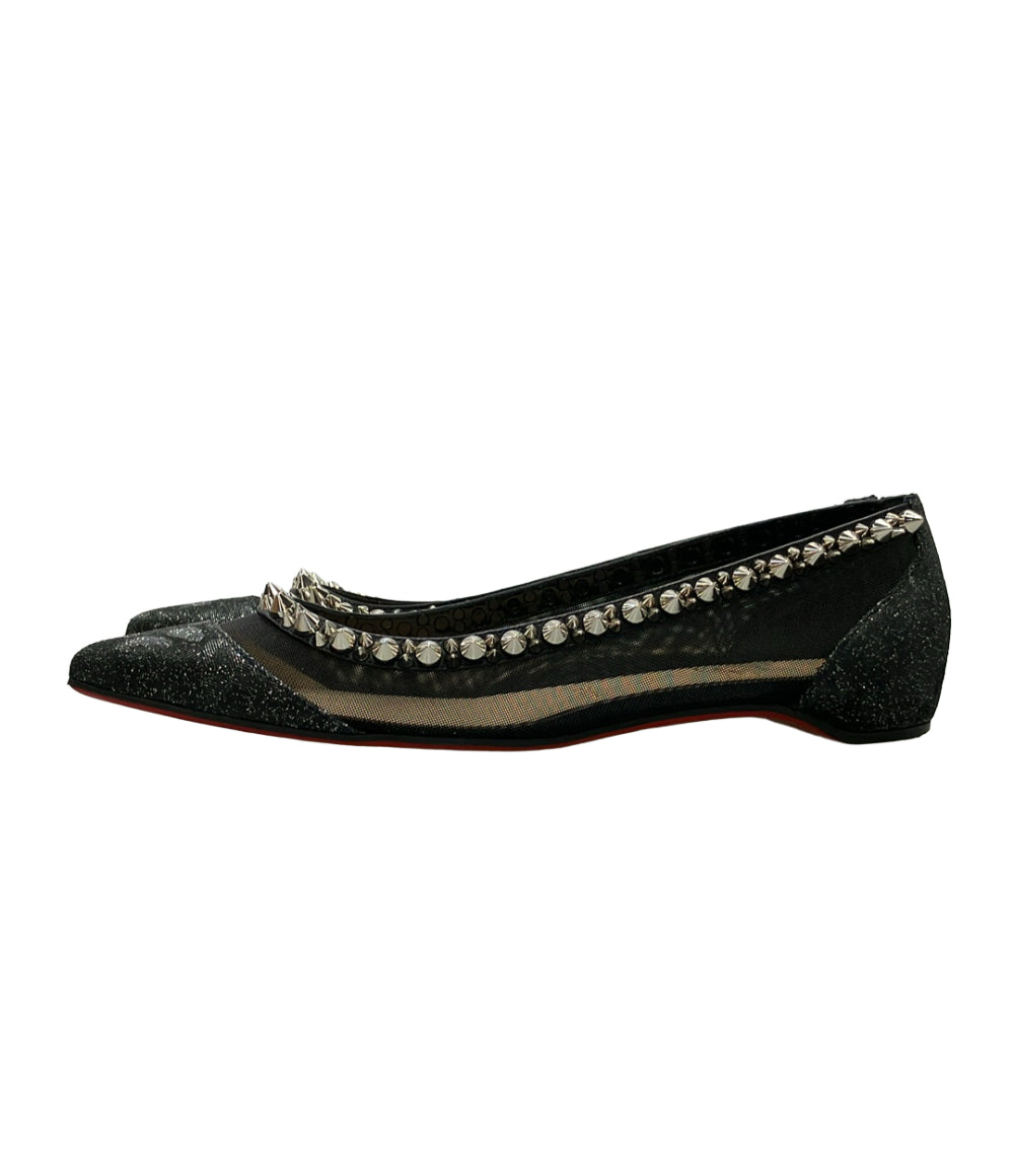 Christian Louboutin フラットパンプス スタッズ GALATIVI SPIKES FLAT KID レディース SIZE 37.5 (25cm) クリスチャンルブタン