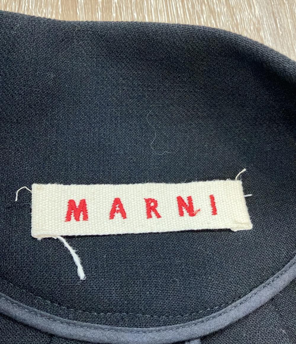 MARNI ジレ バージンウール ミンクポンポン ロング コート GLMNI15Q00P0820 レディース SIZE 38 (M) マルニ