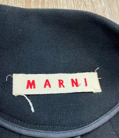 MARNI ジレ バージンウール ミンクポンポン ロング コート GLMNI15Q00P0820 レディース SIZE 38 (M) マルニ