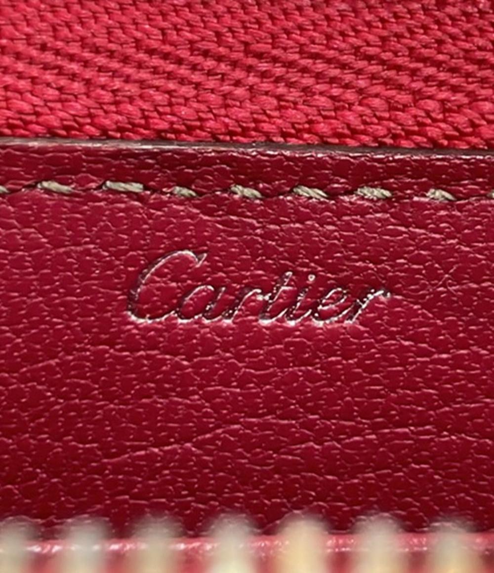 Cartier ラウンドファスナー長財布 レザー レディース カルティエ