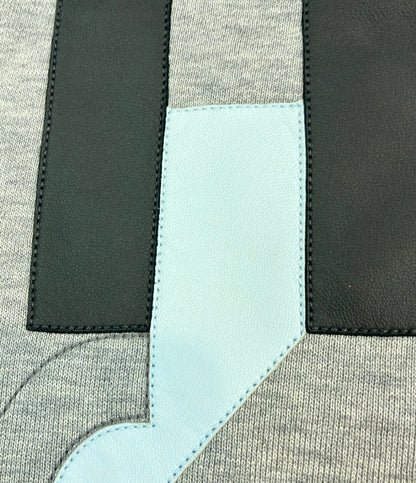 HERMES スウェット 裏起毛 レザーパッチ メンズ SIZE XXXL エルメス