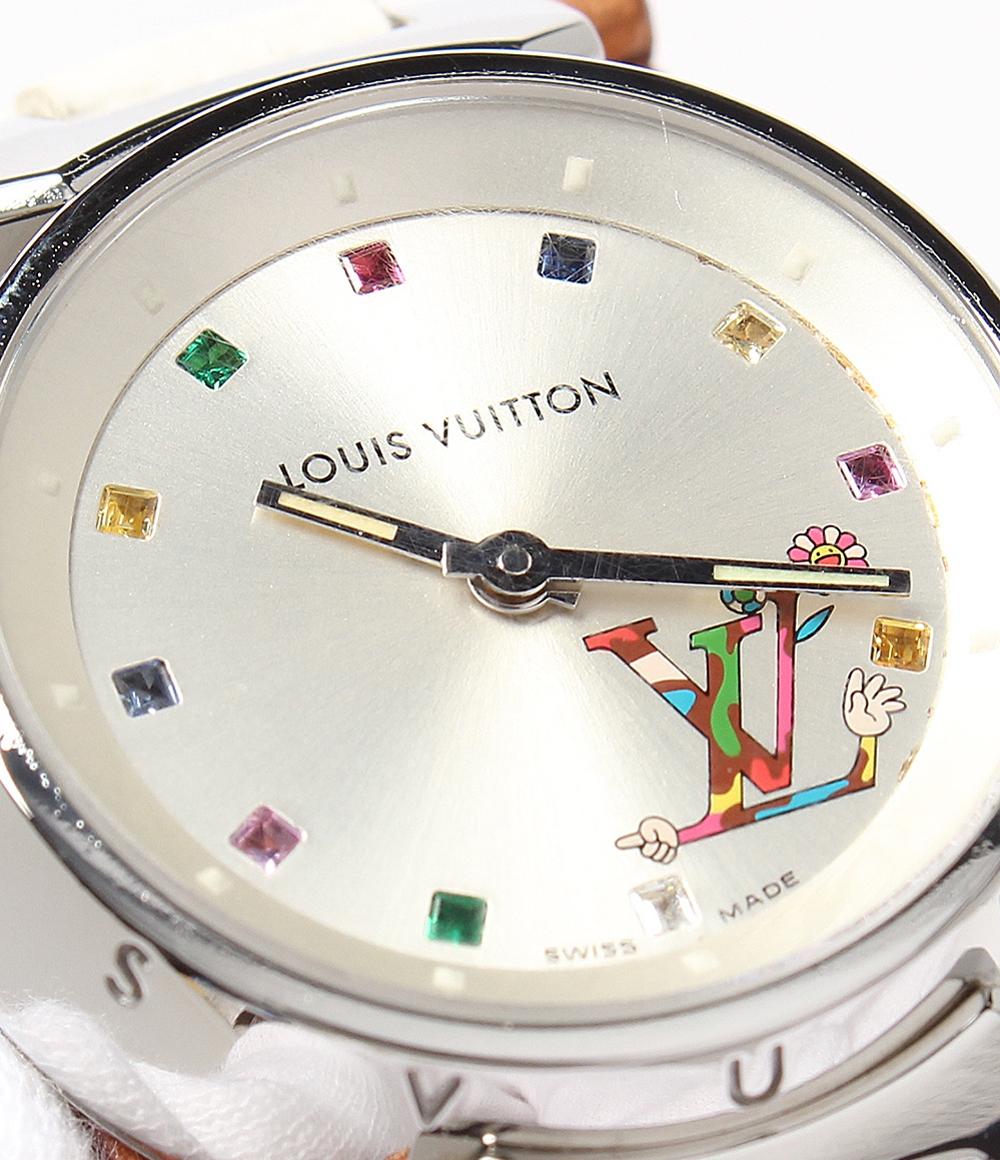 LOUIS VUITTON 腕時計 村上隆氏コラボ タンブール ラブ クオーツ シルバー Q12130 レディース ルイ・ヴィトン