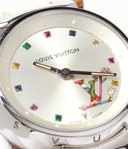 LOUIS VUITTON 腕時計 村上隆氏コラボ タンブール ラブ クオーツ シルバー Q12130 レディース ルイ・ヴィトン