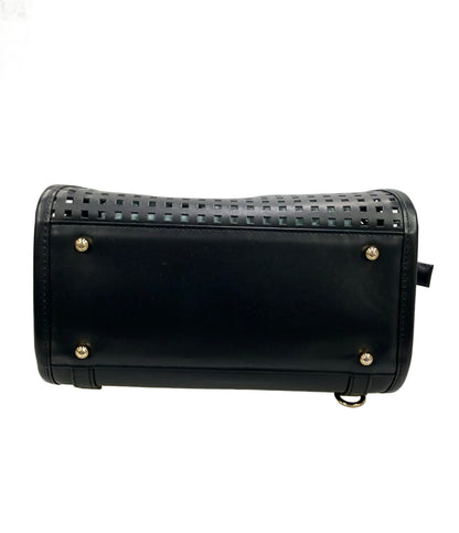 美品 PELLE BORSA ハンドルバッグ ショルダーバッグ リュック 3WAY 斜め掛け パンチングレザー レディース ペレボルサ