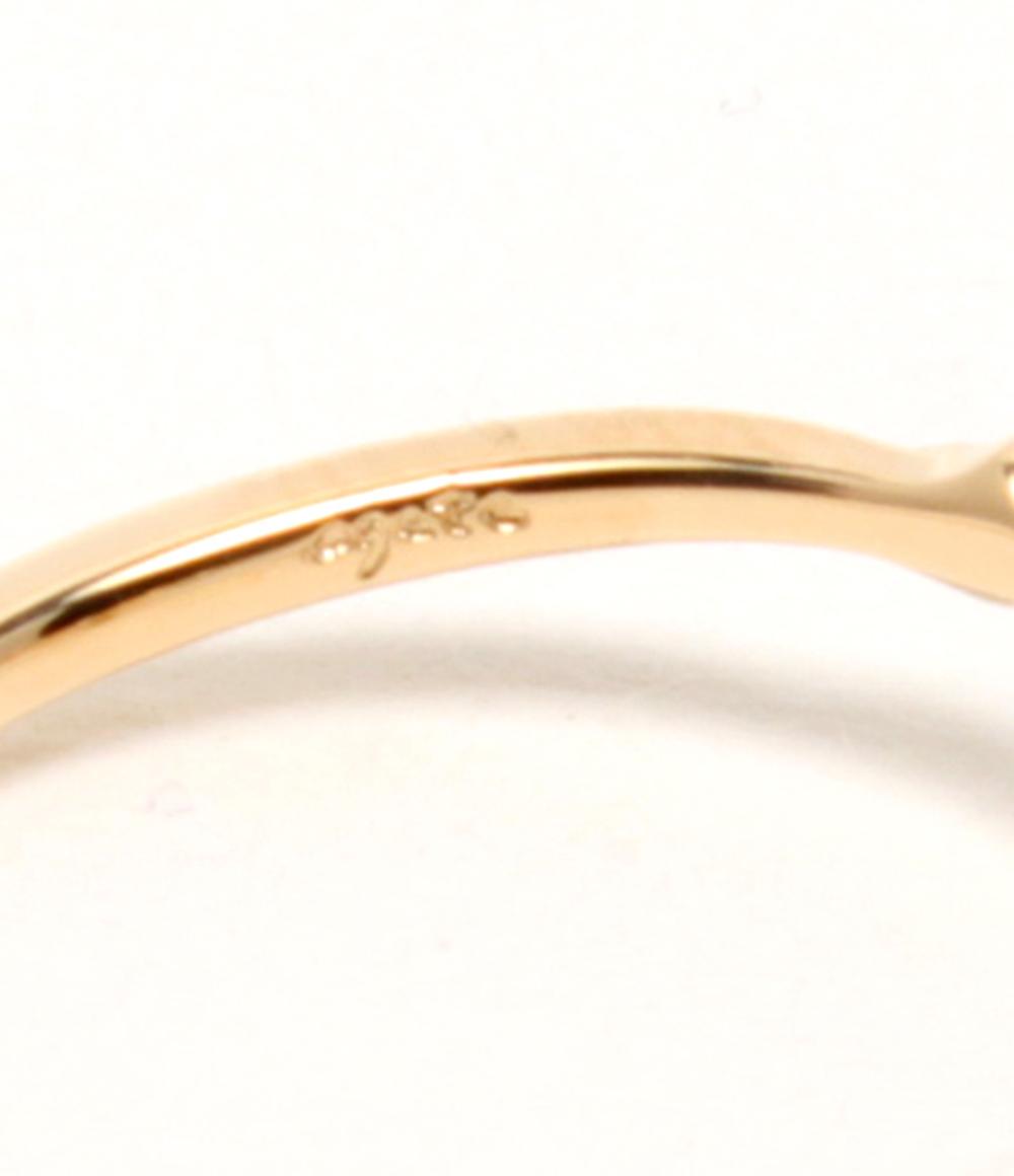 美品 agete リング 指輪 K18 ダイヤ 0.08ct レディース SIZE 10号 アガット