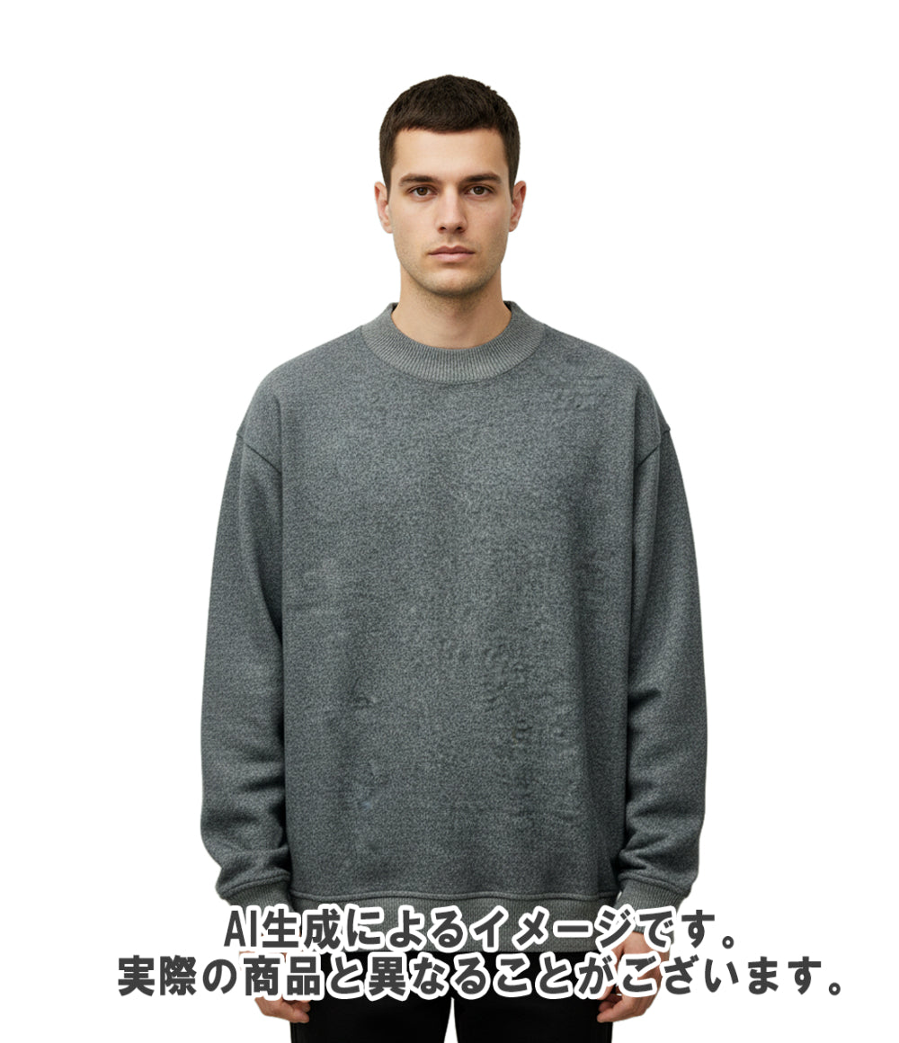 美品 JIL SANDER スウェットシャツ 長袖 クルーネック ウールメルトン 25AW J22GU0112 J40045 メンズ SIZE 52 (XL) ジルサンダー