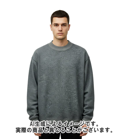 美品 JIL SANDER スウェットシャツ 長袖 クルーネック ウールメルトン 25AW J22GU0112 J40045 メンズ SIZE 52 (XL) ジルサンダー