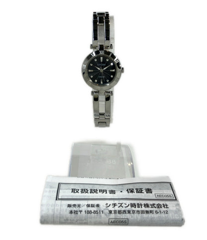 CITIZEN 腕時計 ウィッカ wicca ソーラー ブラック E031-S057264 レディース シチズン