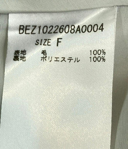 BEARDSLEY ノーカラーコート ウール スナップボタン 後ろぷっくりウールショートコート BEZ1022608A0004 レディース SIZE F (M) ビアズリー