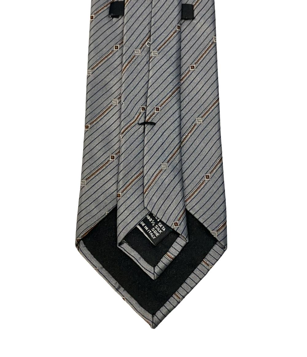 GUCCI/グッチ ネクタイ シルク100％ イタリア製 グレー系 札幌 西岡店 GUCCI（グッチ） ネクタイ FENDIN 456524 4B002 メンズ シルク