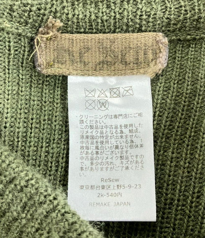 リソウ 切り替えニットセーター メンズ ReSew