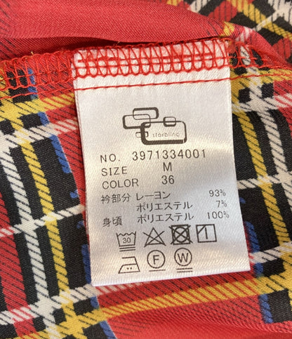 フォトンバイスターブリンク 長袖ブラウス チェック柄 レディース SIZE M PHOTON by starblinc