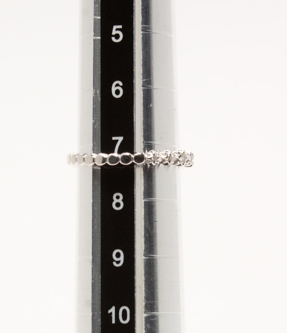 STAR JEWELRY K10シルバーリング 7号 美品 STAR JEWELRY リング 指輪 K10 ダイヤ 0.03ct レディース SIZE 7