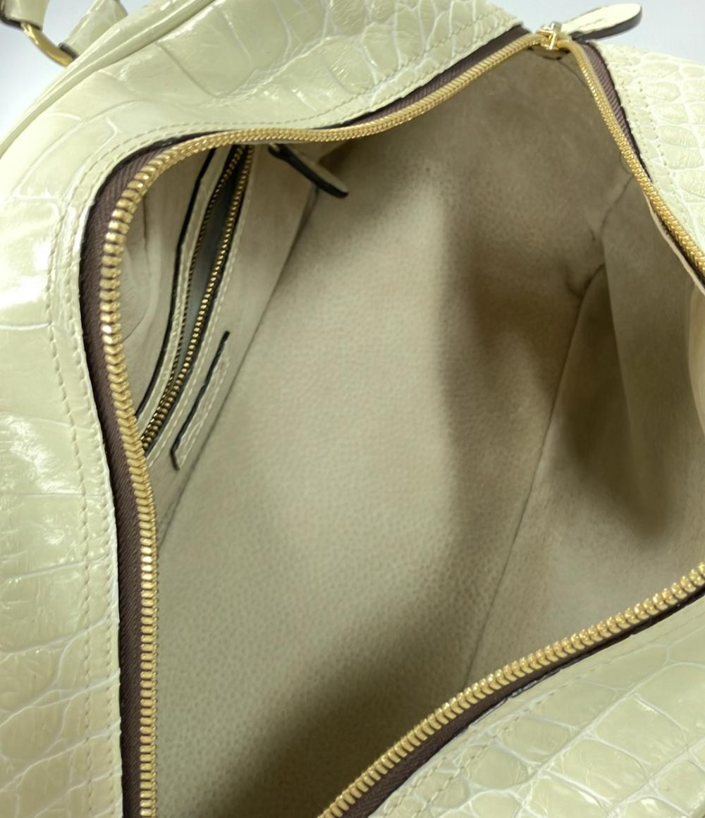 ジェイアンドエムデヴィッドソン クロコ型押しレザーショルダーバッグ 肩掛け レディース J&M Davidson