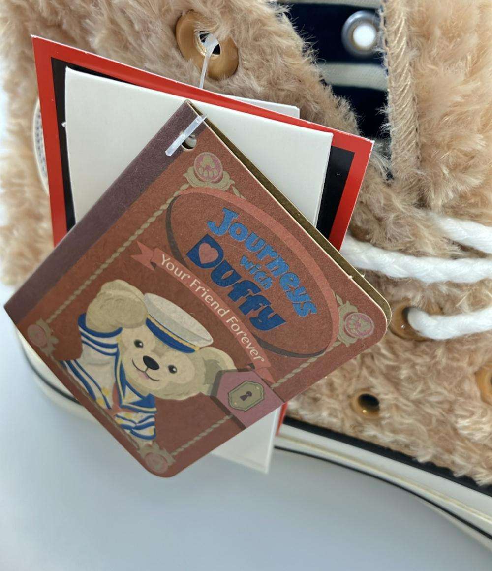 美品 CONVERSE ハイカットスニーカー ×ディズニー ダッフィー レディース SIZE 22.5 (S) コンバース