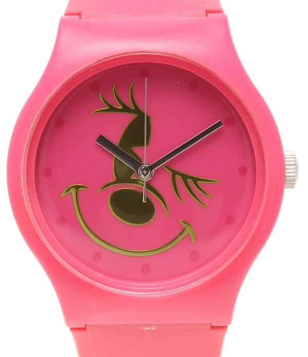 Disney 腕時計 ミニーフェイス クオーツ ピンク レディース メンズ