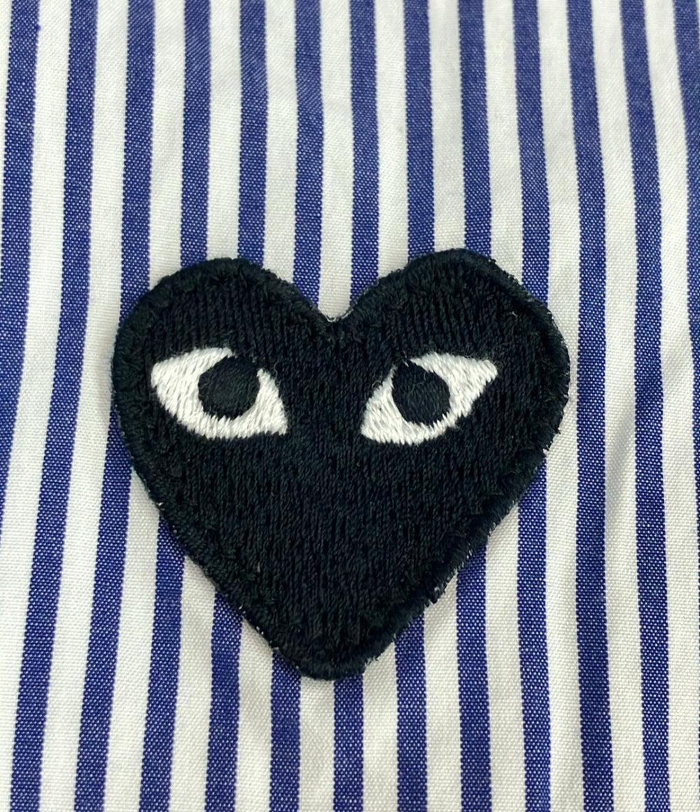 PLAY COMME des GARCONS 長袖 ストライプ シャツ メンズ SIZE S プレイコムデギャルソン