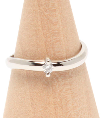 美品 リング 指輪 Pt900 ダイヤ 0.06ct レディース SIZE 12号