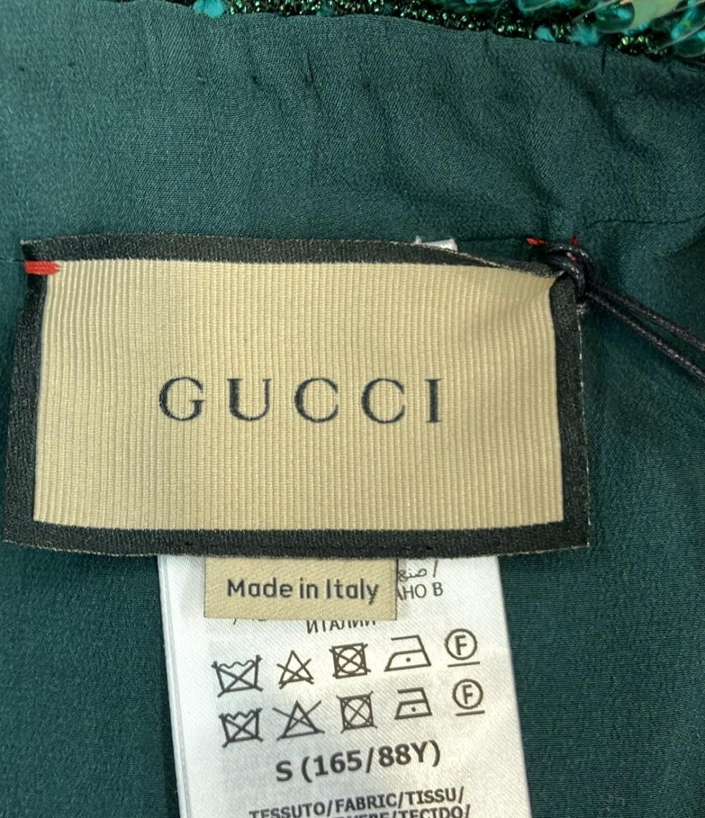 美品 GUCCI ジャケット 半袖 スパンコール ショート タグ付き 653449XKBITI レディース SIZE S グッチ