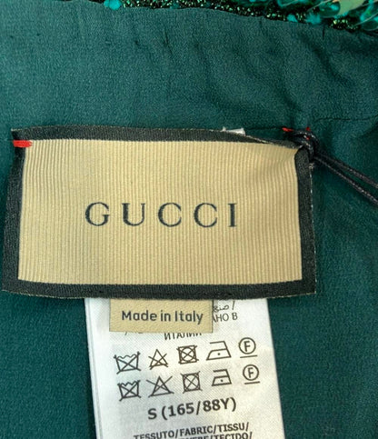 美品 GUCCI ジャケット 半袖 スパンコール ショート タグ付き 653449XKBITI レディース SIZE S グッチ