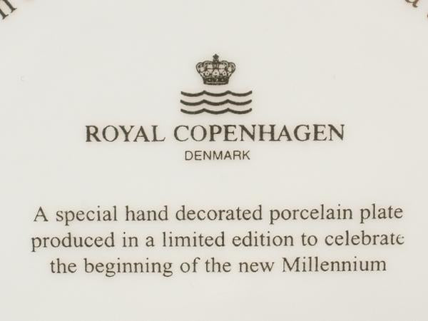 美品 ロイヤルコペンハーゲン ミレニアムプレート イヤープレート 飾り皿 18cm 2001 Royal Copenhagen