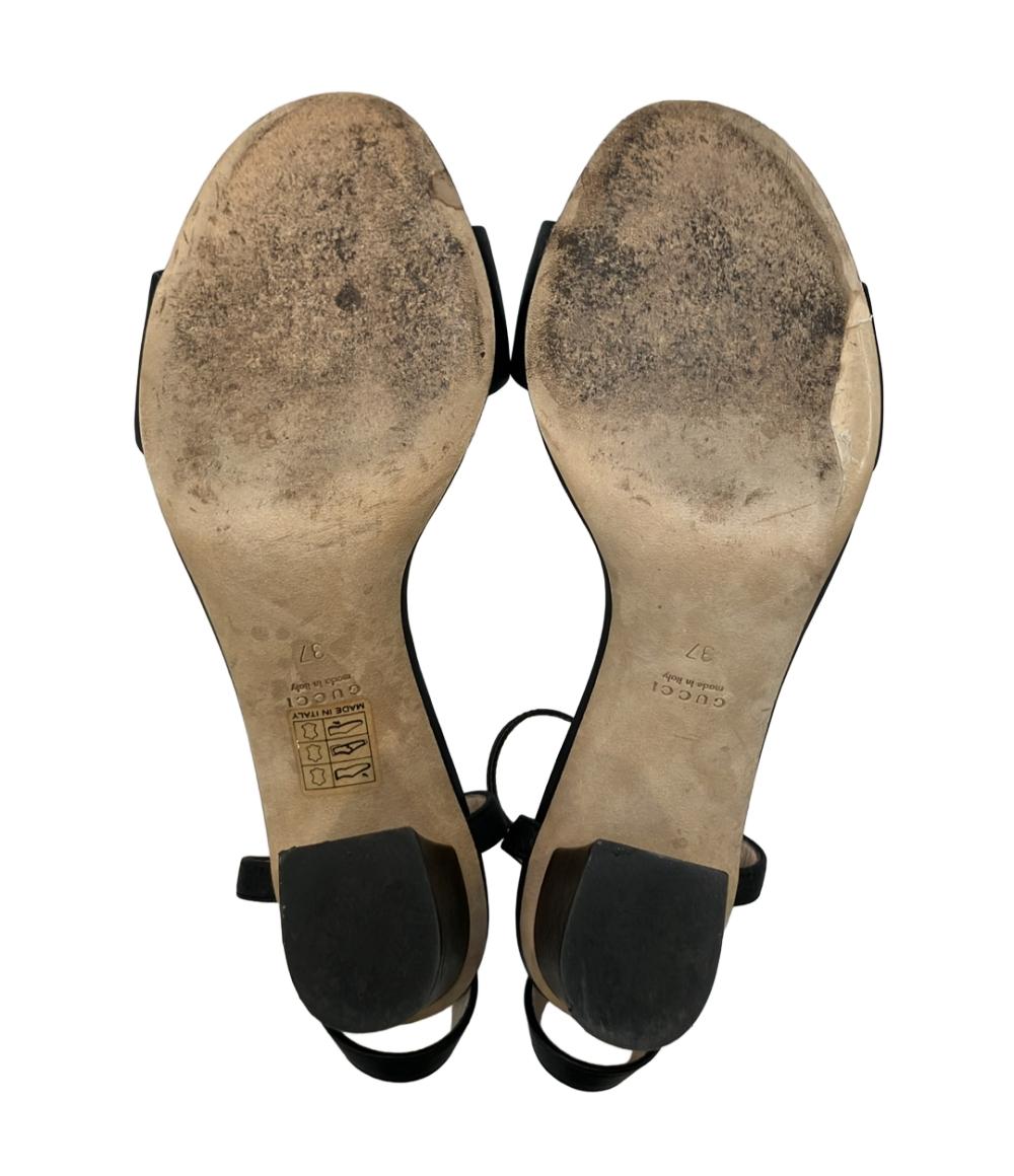 GUCCI アンクルストラップサンダル ホースビット チャンキーヒール レディース SIZE 37 (23.5cm) グッチ