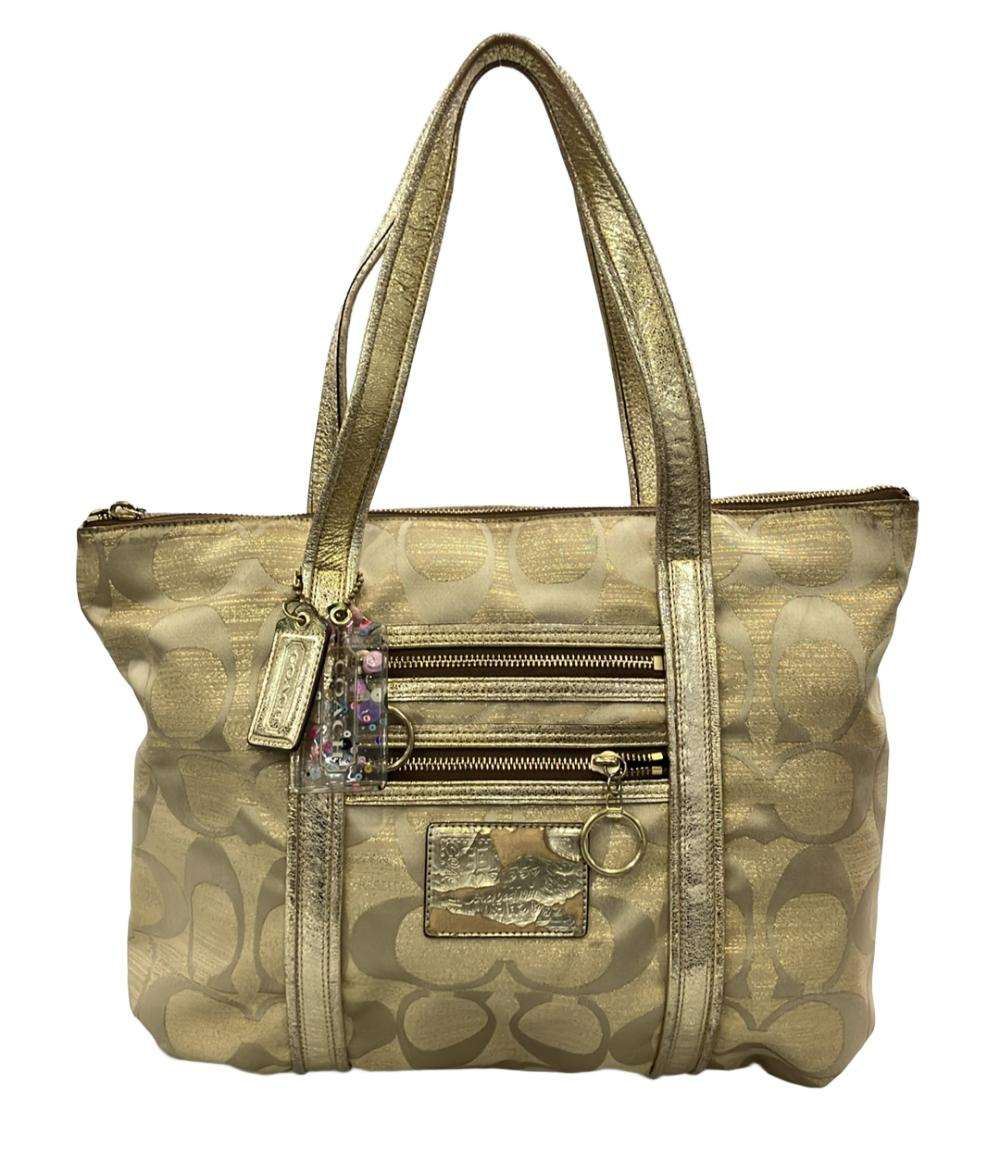 COACH トートバッグ ショルダーバッグ 肩掛け ポピー ラージシグネチャー レディース コーチ