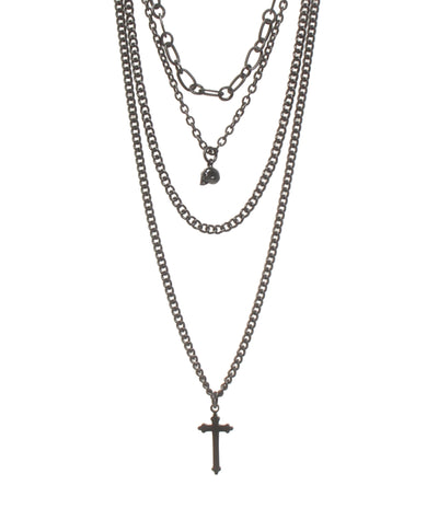 美品 BLACKBARRETT 4連ネックレス メンズ ブラックバレット