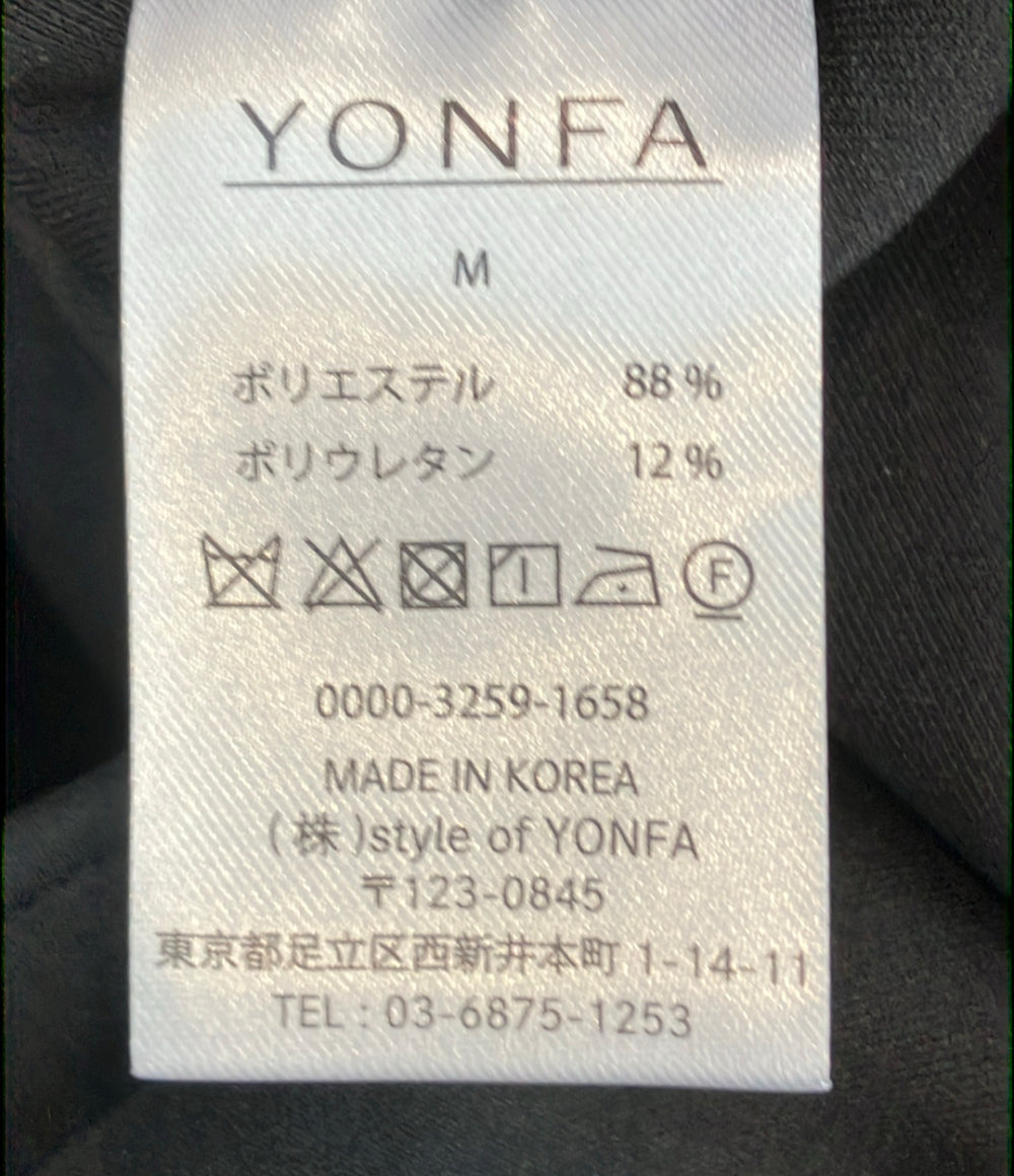 美品 YONFA ノーカラージャケット タグ付き レディース SIZE M ヨンファ