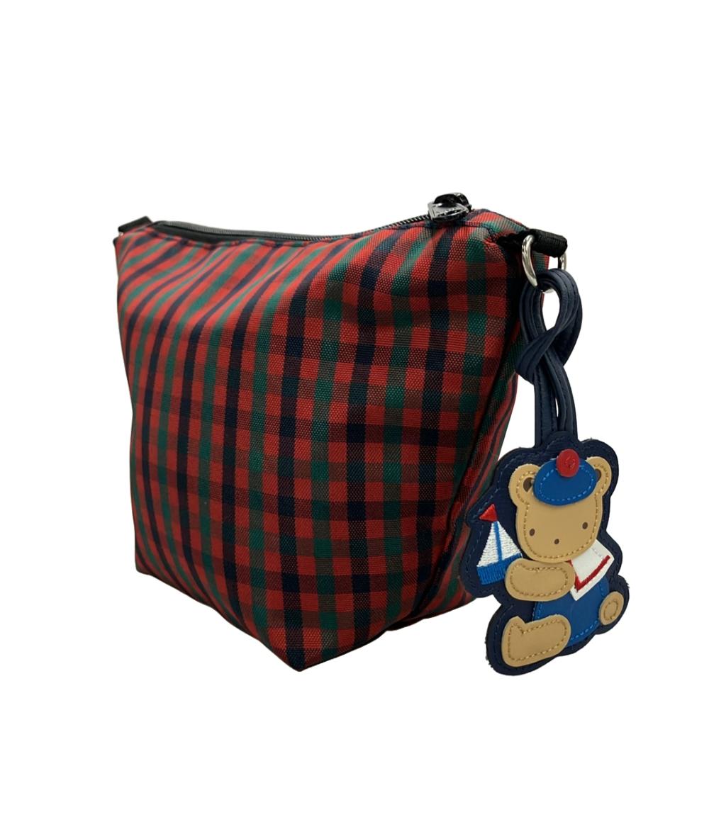 美品 Familiar ショルダーバッグ ポシェット 斜め掛け ナイロン レディース ファミリア