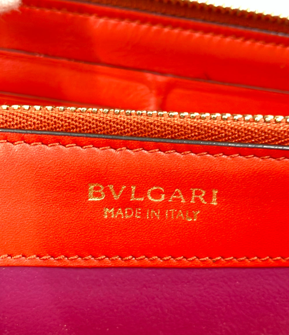 BVLGARI L字ファスナー長財布 レザー レディース ブルガリ