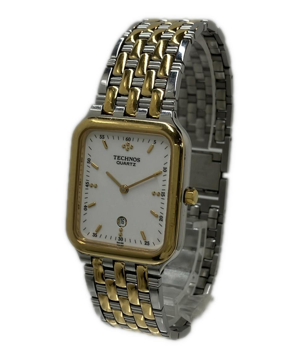 TECHNOS 腕時計 クオーツ ホワイト 11111.37 メンズ テクノス