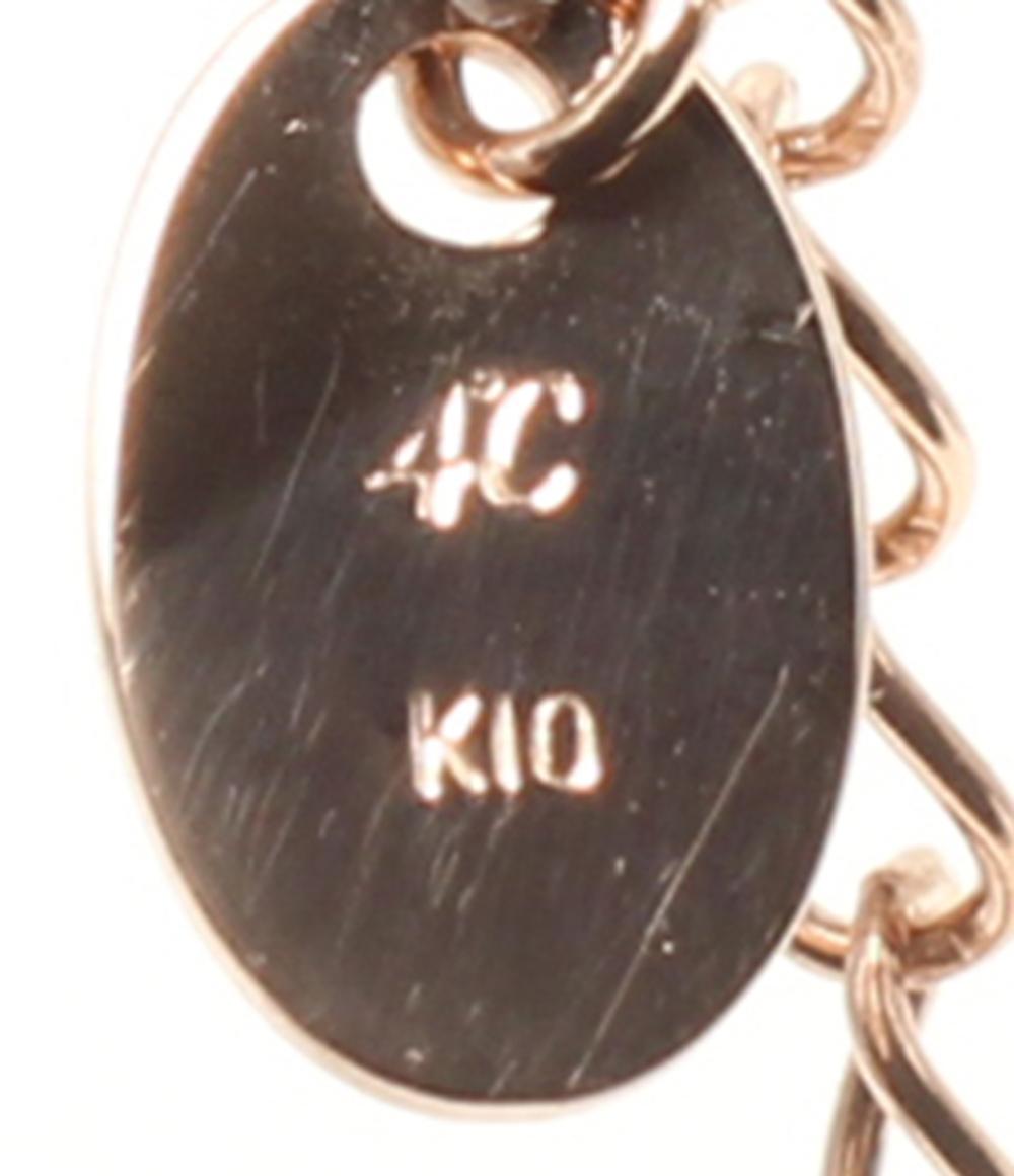 美品 ヨンドシー ネックレス K10 ダイヤ ハート レディース 4℃