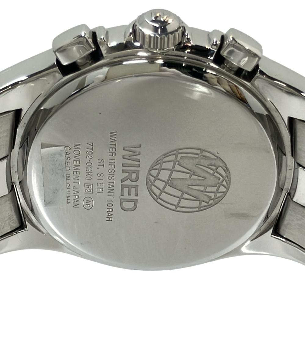 WIRED 腕時計 クオーツ ブラック 7T92-0GK0 メンズ ワイアード