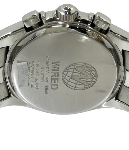 WIRED 腕時計 クオーツ ブラック 7T92-0GK0 メンズ ワイアード