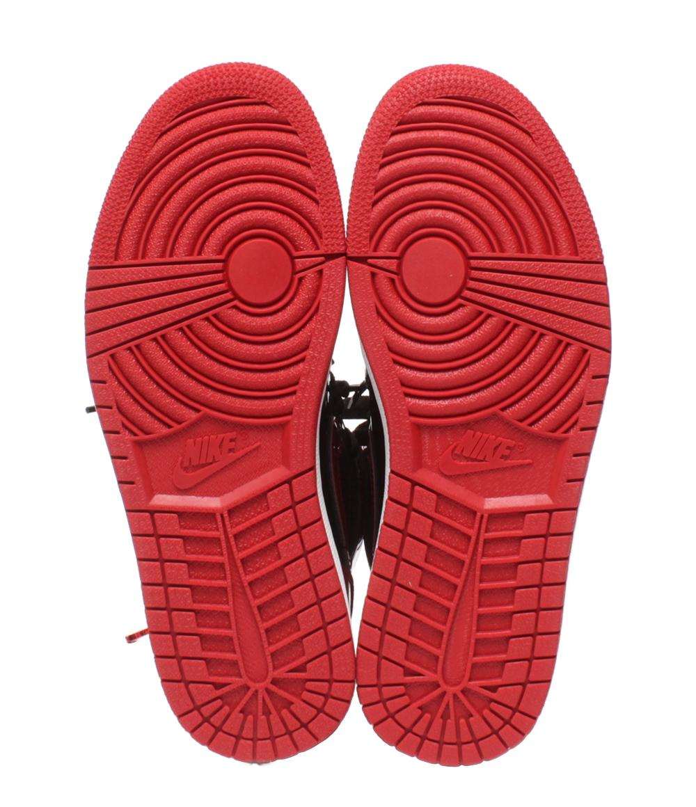 美品 Air Jordan NIKE ハイカットスニーカー パテントブレッド エアジョーダン1 レトロ ハイ OG 555088-063 メンズ SIZE 27.0 (L) エアジョーダン