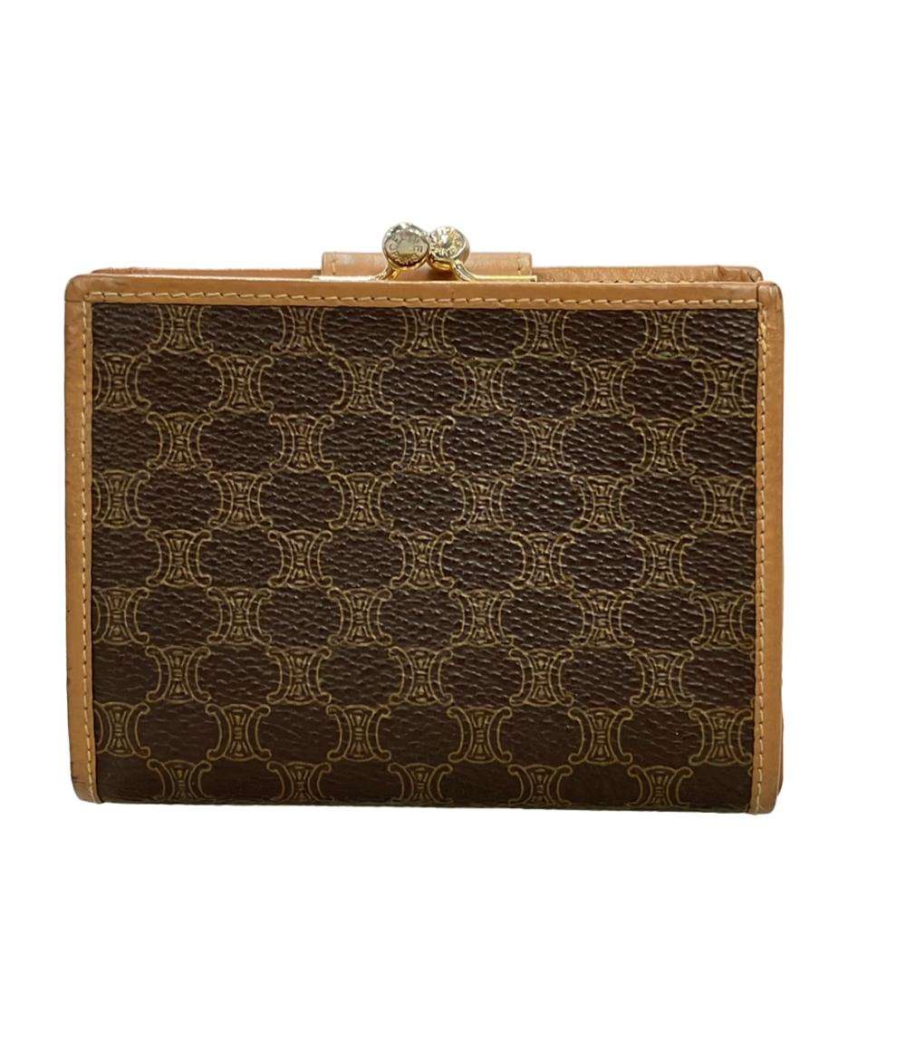 CELINE 二つ折り財布 レザー マカダム柄 レディース セリーヌ