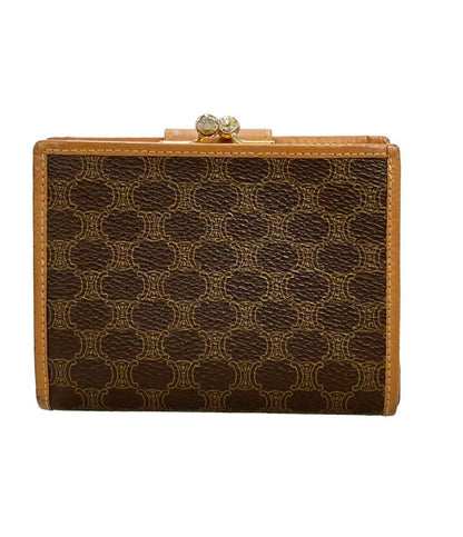 CELINE 二つ折り財布 レザー マカダム柄 レディース セリーヌ