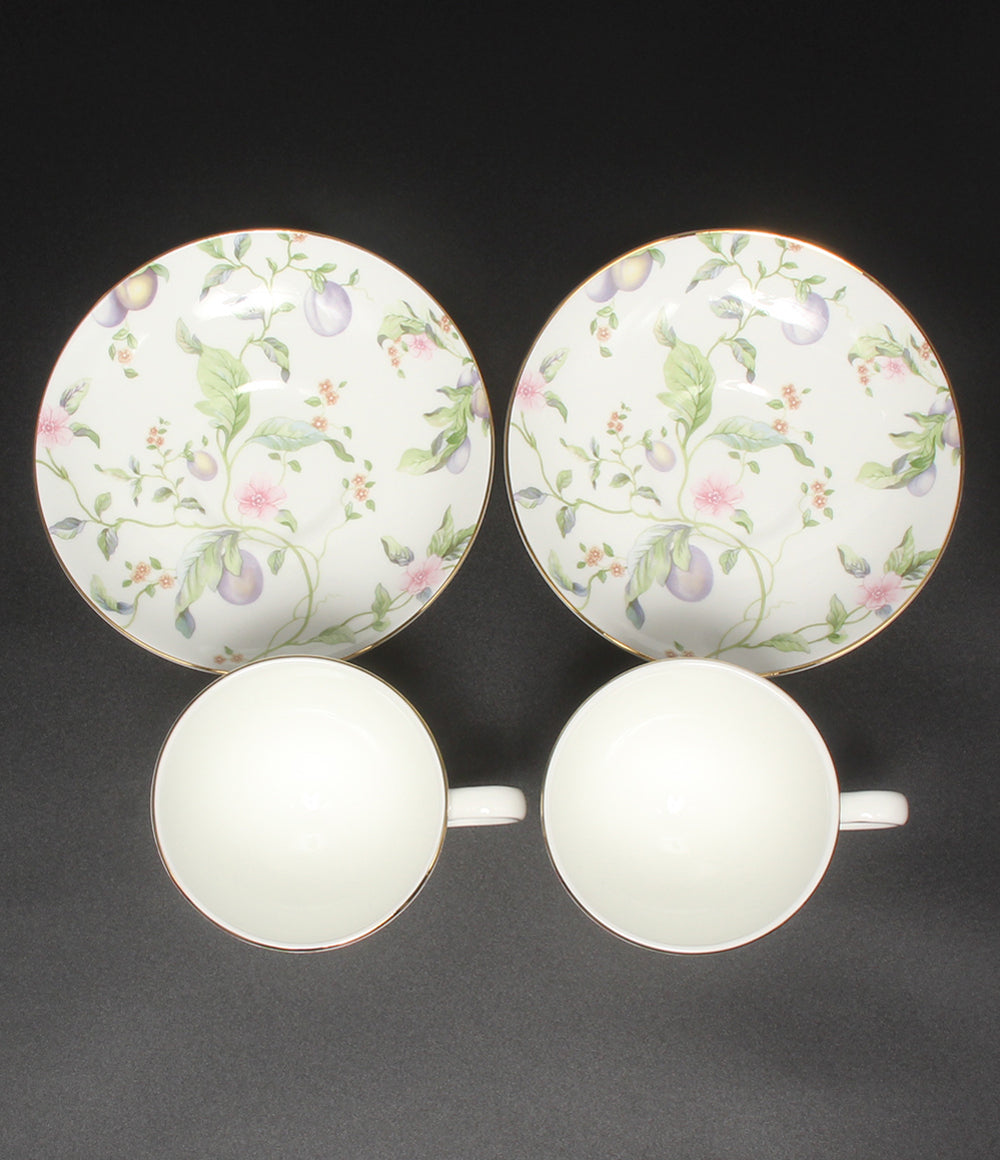 美品 WEDGWOOD カップ＆ソーサー 2客セット ペア スウィートプラム ウェッジウッド