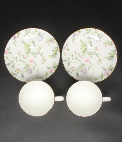 美品 WEDGWOOD カップ＆ソーサー 2客セット ペア スウィートプラム ウェッジウッド