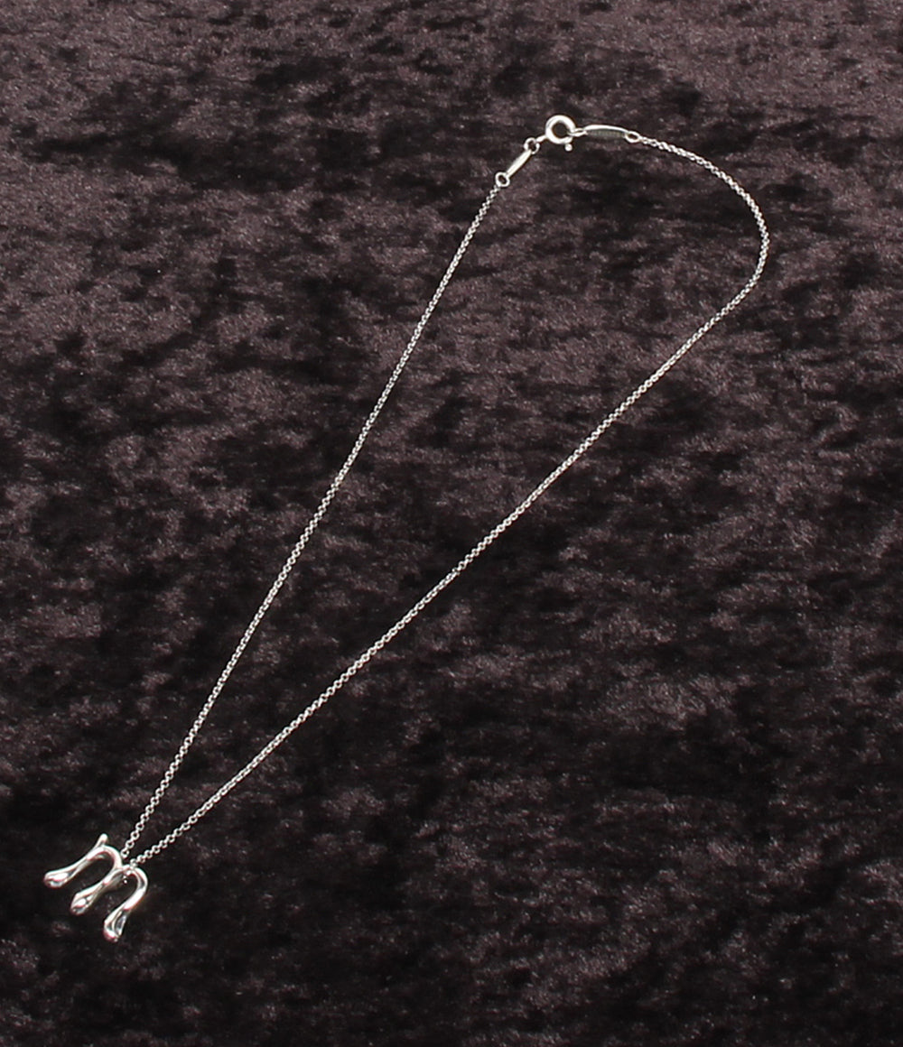 美品 Tiffany & Co. ネックレス SV925 Alphabet Letter Pendant M エルサ ペレッティ レディース ティファニー