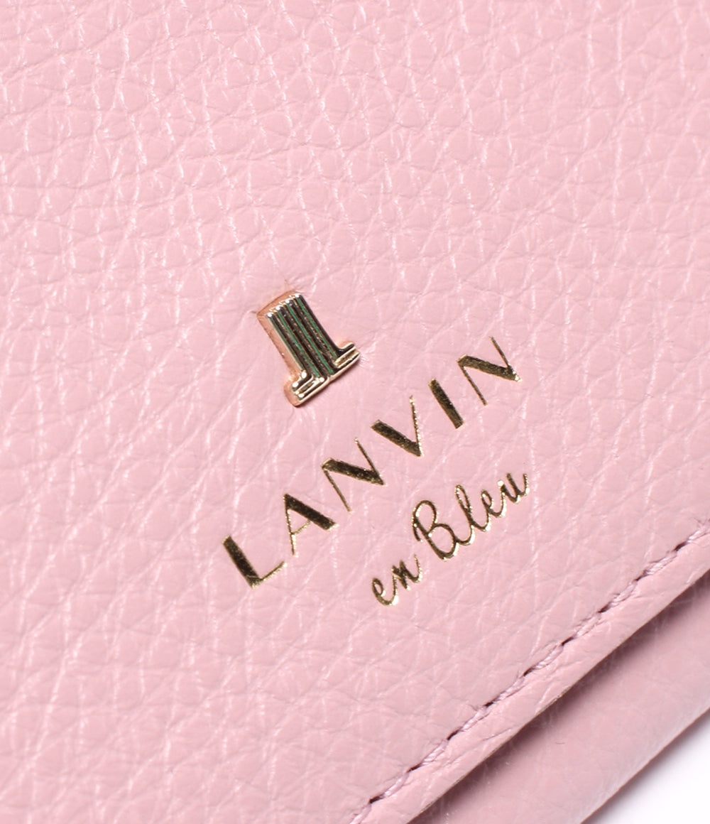 美品 ランバンオンブルー 二つ折り財布 レディース LANVIN en Bleu