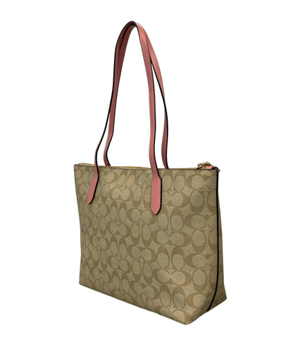 美品 COACH トートバッグ ショルダーバッグ 肩掛け シグネチャー 4455 レディース コーチ