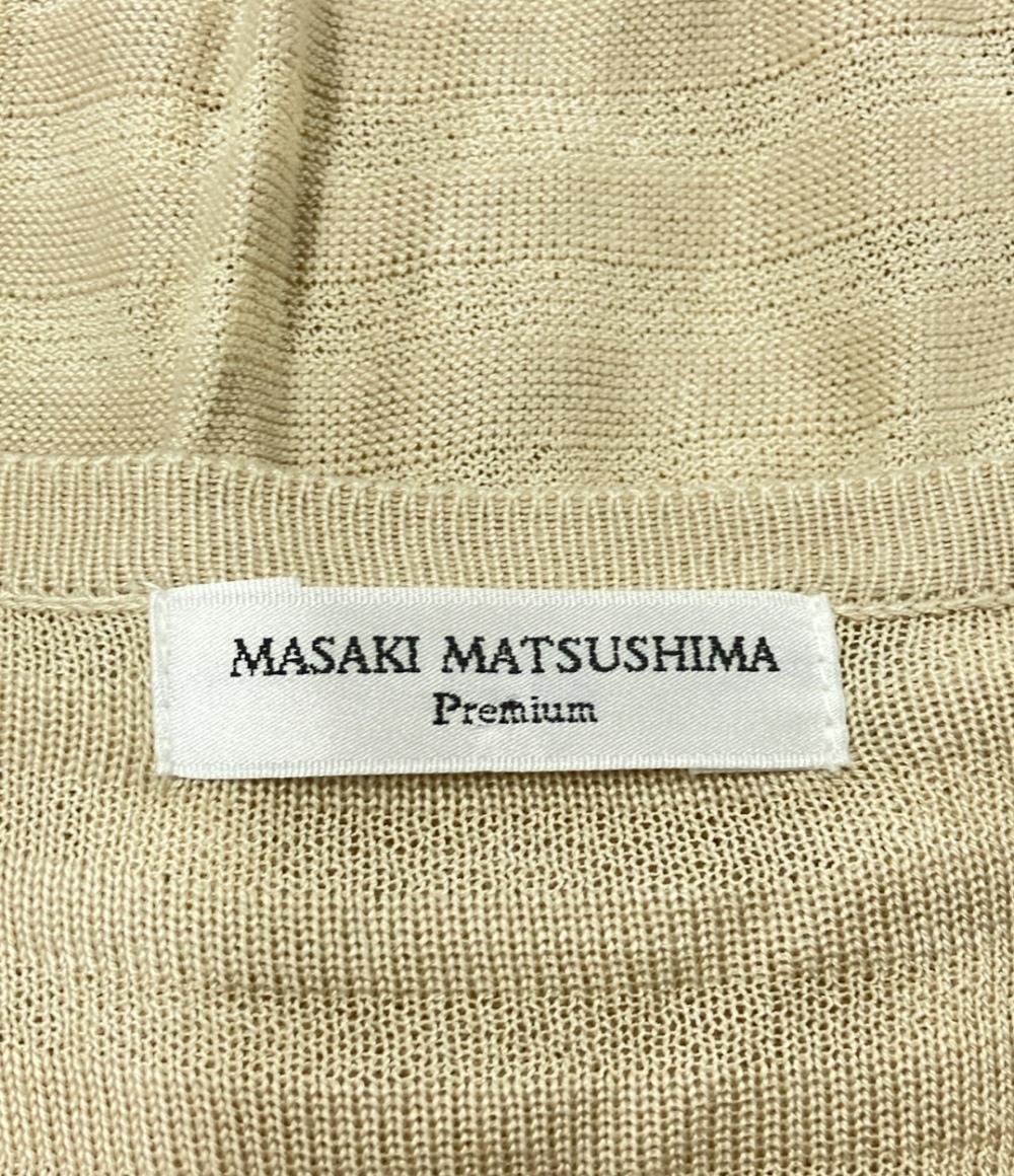 マサキマツシマ ボーダー柄ニットカーディガン 薄手 レディース SIZE LL (XL) Masaki Matsushima