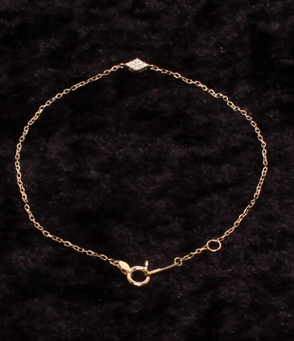 美品 STAR JEWELRY ブレスレット K10 ダイヤ 0.02ct レディース スタージュエリー